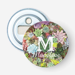 Colourful Succulents Bottle Opener