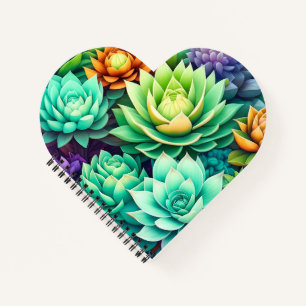 Colourful Succulents Notebook