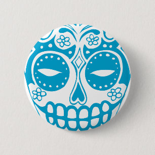 Colourful Sugar Skull 6 Cm Round Badge