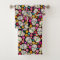 Colourful Sugar Skull and Flower Fiesta Black