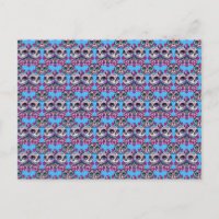 Colourful Sugar Skull Cat Pattern