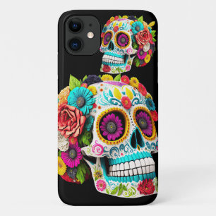 Colourful Sugar Skull Day of the Dead Calaveras iPhone 11 Case