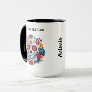 Colourful Sugar Skull Dia de los Muertos Mug