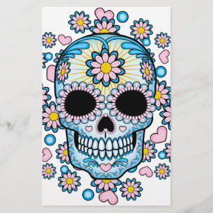 Colourful Sugar Skull Stationery