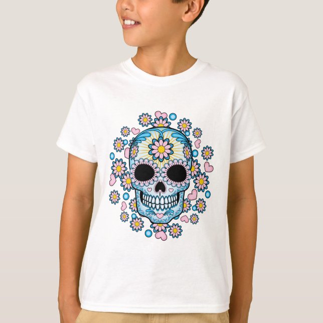Colourful Sugar Skull T-Shirt (Front)