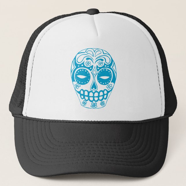 Colourful Sugar Skull Trucker Hat (Front)