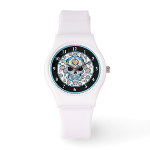 Colourful Sugar Skull Watch