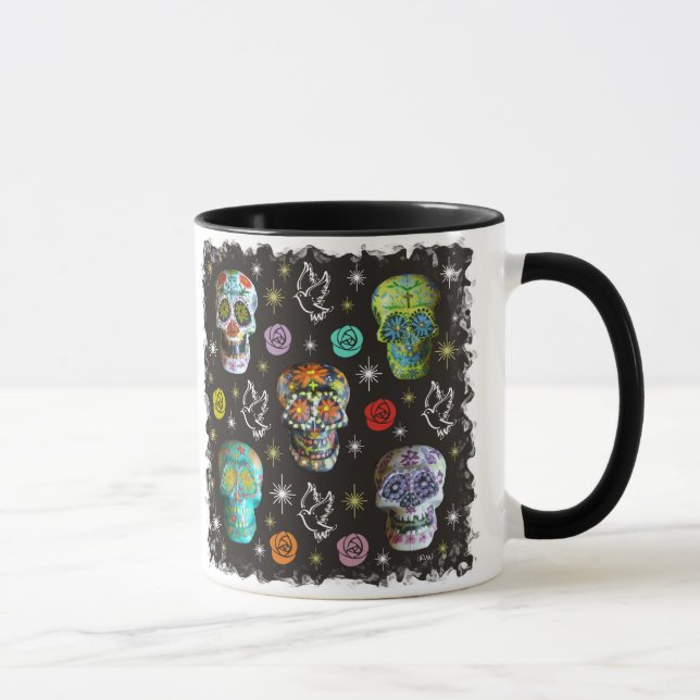 Colourful Sugar Skulls Mug (Right)