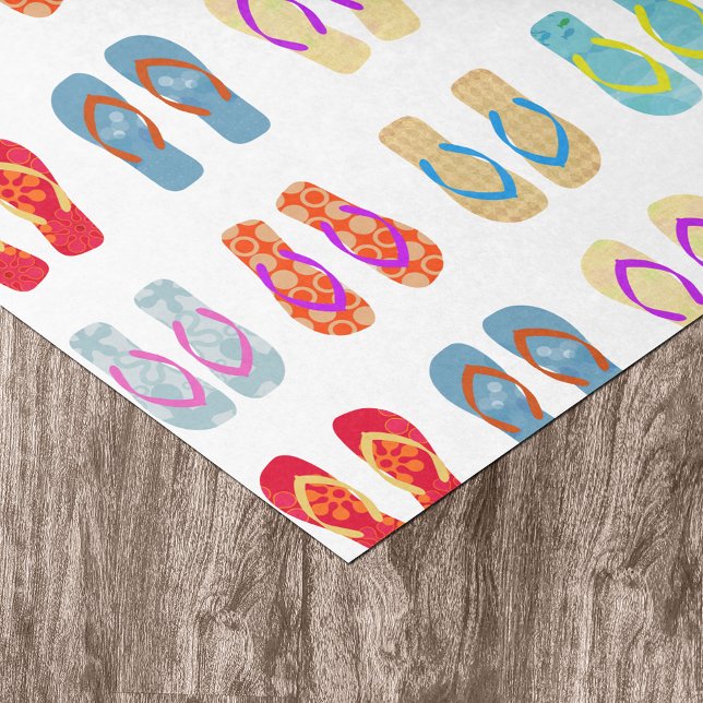 Colourful Summer Beach Party Flip Flops Gift Tissu Tissue Paper (Creator Uploaded)