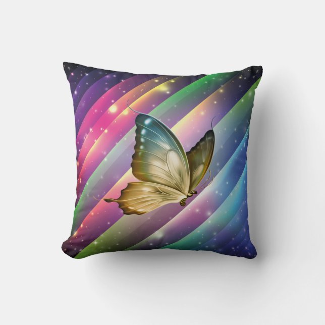 Colourful Summer Butterfly Cushion (Front)