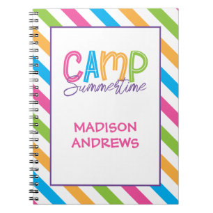 Colourful Summer Camp Personalised Journal Noteboo