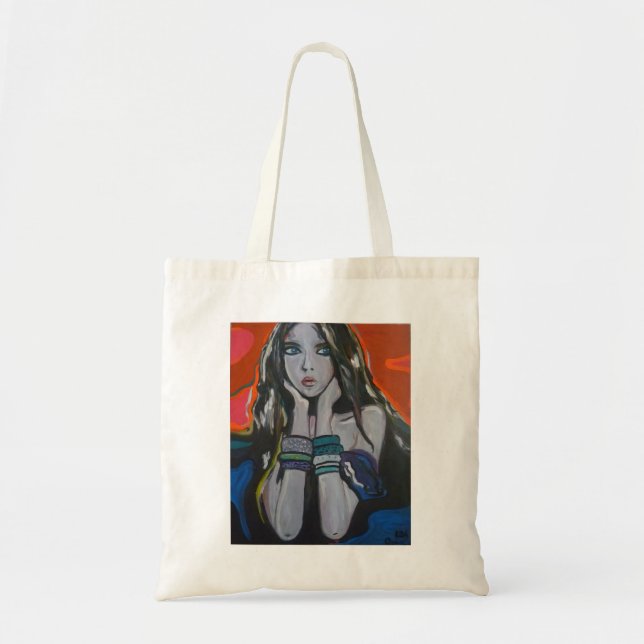 Colourful Summer Chic: Tote Bag by IZAartStudio (Front)