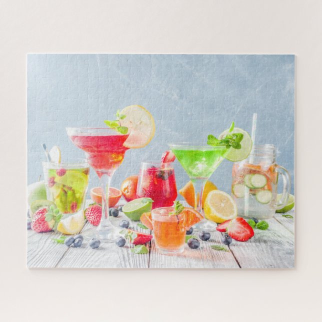 Colourful Summer Cocktails And Mocktails Drinks Jigsaw Puzzle (Horizontal)