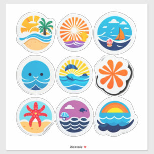 Colourful Summer Emoji Sticker