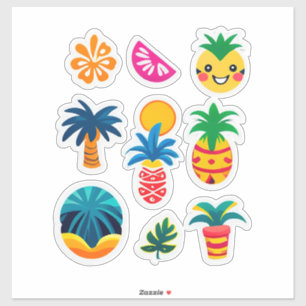 Colourful Summer Emoji Sticker
