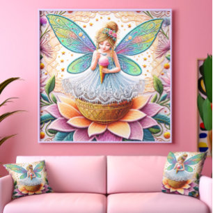 Colourful Summer Fairy Two  Illustration Foil Prints