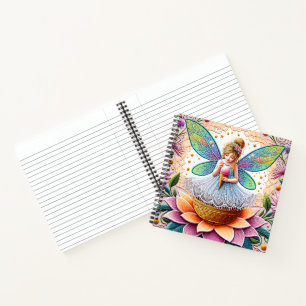 Colourful Summer Fairy Two Illustration Notebook