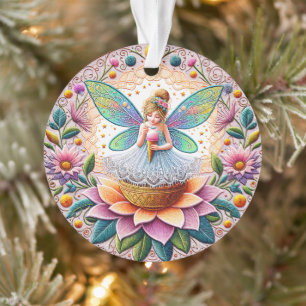 Colourful Summer Fairy Two  Illustration Ornament