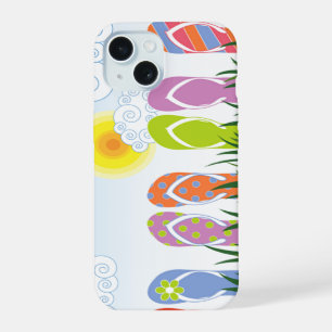 Colourful Summer Flip Flops Fun In The Sun Garden iPhone 15 Case