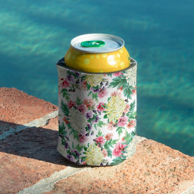 Colourful summer flowers pattern can cooler (In Situ Pool)