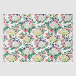 Colourful summer flowers pattern tissue paper