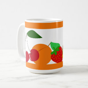 Colourful summer fresh fruit coffee mug