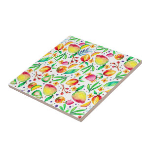 Colourful summer Frits pattern Ceramic Tile