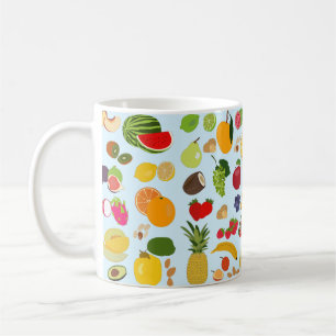 Colourful Summer Fruit Pattern Coffee Mug