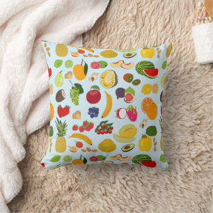 Colourful Summer Fruit Pattern Cushion