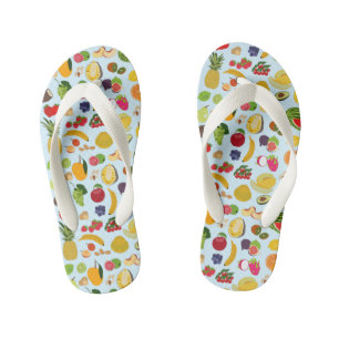 Colourful Summer Fruit Pattern Kid's Thongs