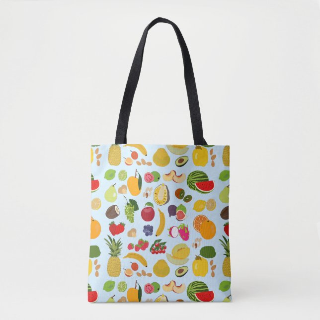 Colourful Summer Fruit Pattern Tote Bag (Front)