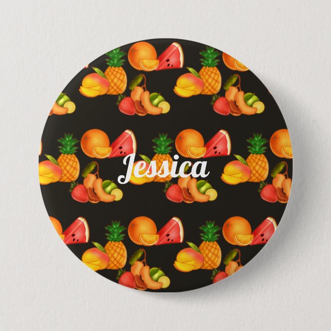 Colourful Summer Fruit Salad 7.5 Cm Round Badge (Front)