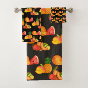 Colourful Summer Fruit Salad Bath Towel Set