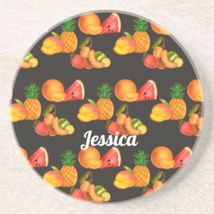 Colourful Summer Fruit Salad Coaster
