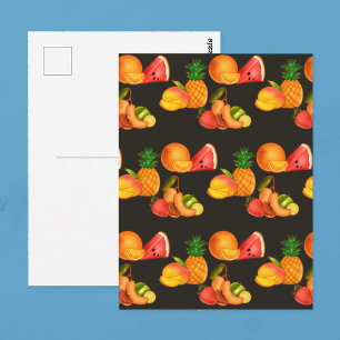 Colourful Summer Fruit Salad Postcard