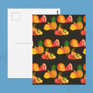 Colourful Summer Fruit Salad Postcard