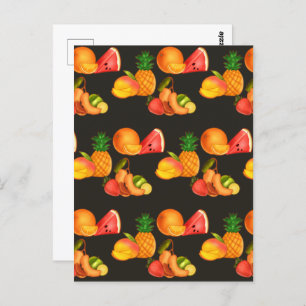 Colourful Summer Fruit Salad Postcard