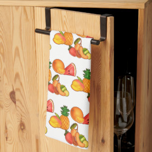 Colourful Summer Fruit Salad Tea Towel