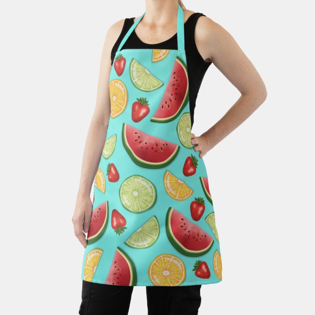 Colourful Summer Fruits Melon Citrus Strawberry Apron (Insitu)