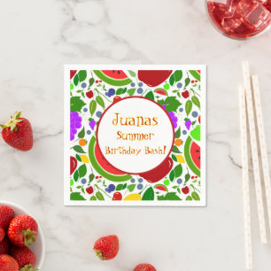 Colourful Summer Fruits Napkin