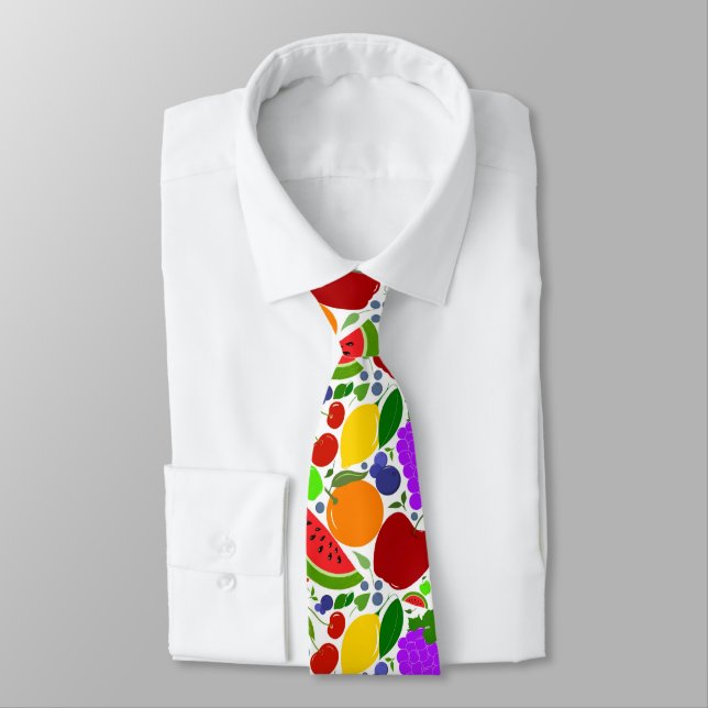 Colourful Summer Fruits  Tie (Tied)