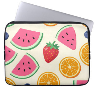 Colourful Summer Fruits Watermelon Orange Laptop Sleeve