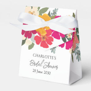 Colourful Summer Garden Bright Floral Bride Showe Favour Box