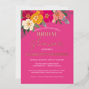  Colourful Summer Garden  Floral Bridal Shower Gol