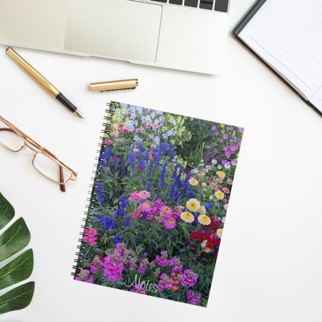 Colourful Summer Garden Floral Notebook (In Situ)
