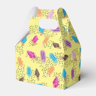 Colourful Summer Ice Cream Ice Pops Pattern Favour Box