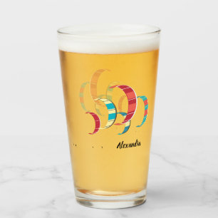 Colourful Summer Kite Surfing Glass