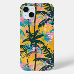 Colourful Summer Palm Tree Pattern iPhone 15 Mini Case