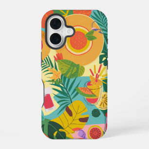 Colourful Summer Pattern iPhone 16 Case