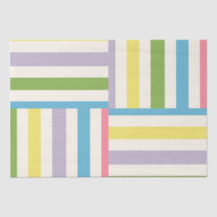 Colourful summer striped blocks pattern tissue paper